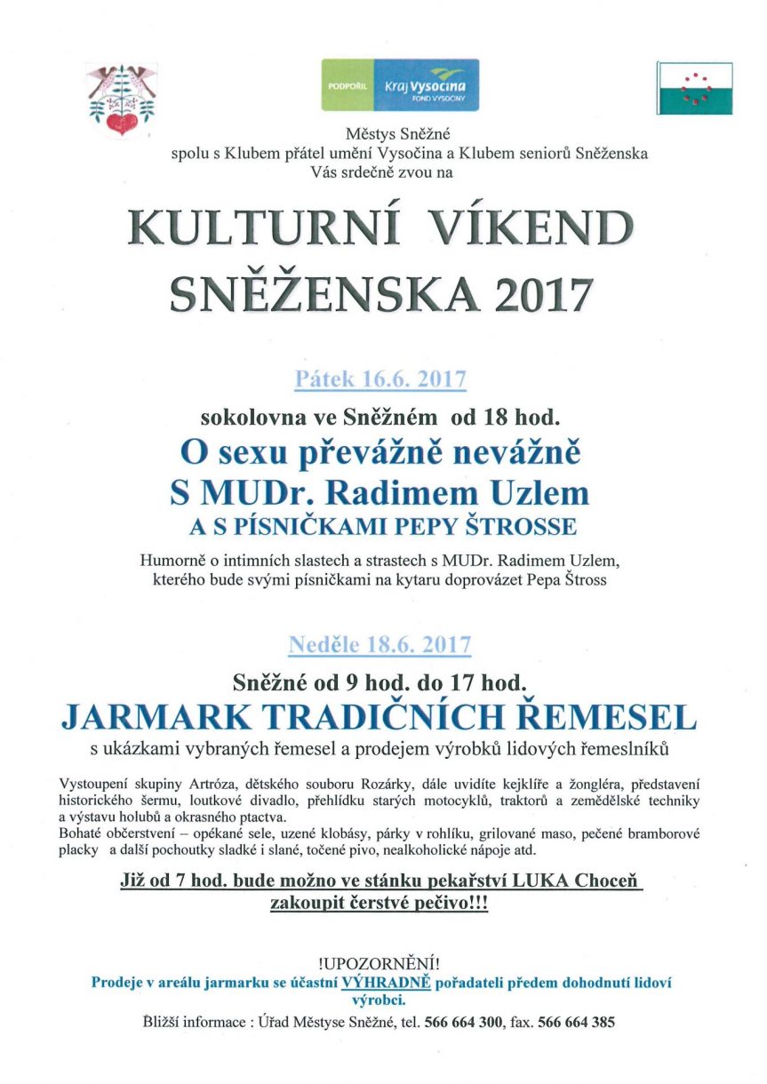Kulturní víkend Sněženska 2017